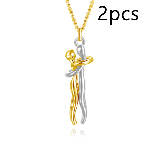unisex love hug necklace